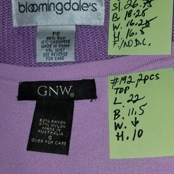 #192 2 pcs Preownd PS Bloomingdale’s silk/cashmere - Picture 13 of 14